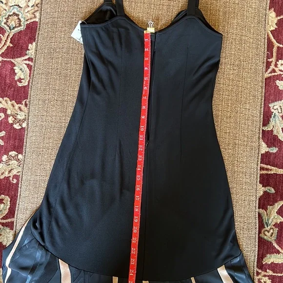 Joseph Ribkoff Black and Copper High Low Dress - Picture 13 of 14